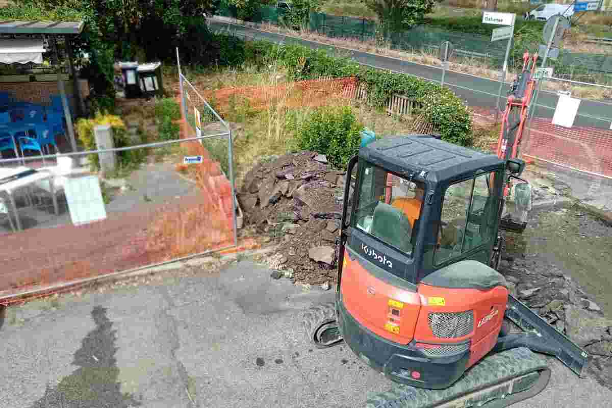 Lavori al cantiere di Ostia Antica