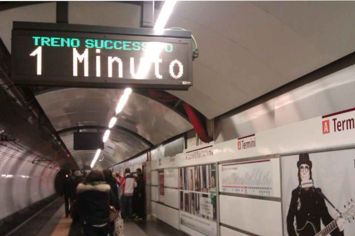 Banchina della Metro C a Roma Termini