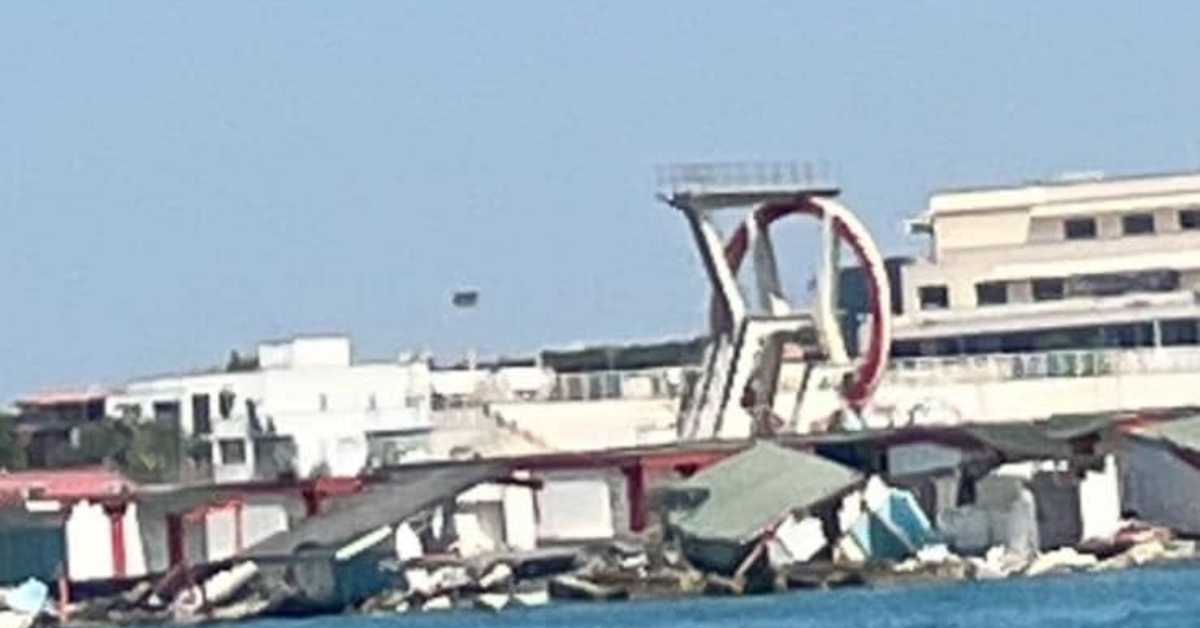 L'attuale stato dello stabilimento Kursaal a Ostia