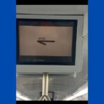 Monitor pensile spento sulla Metro B di Roma