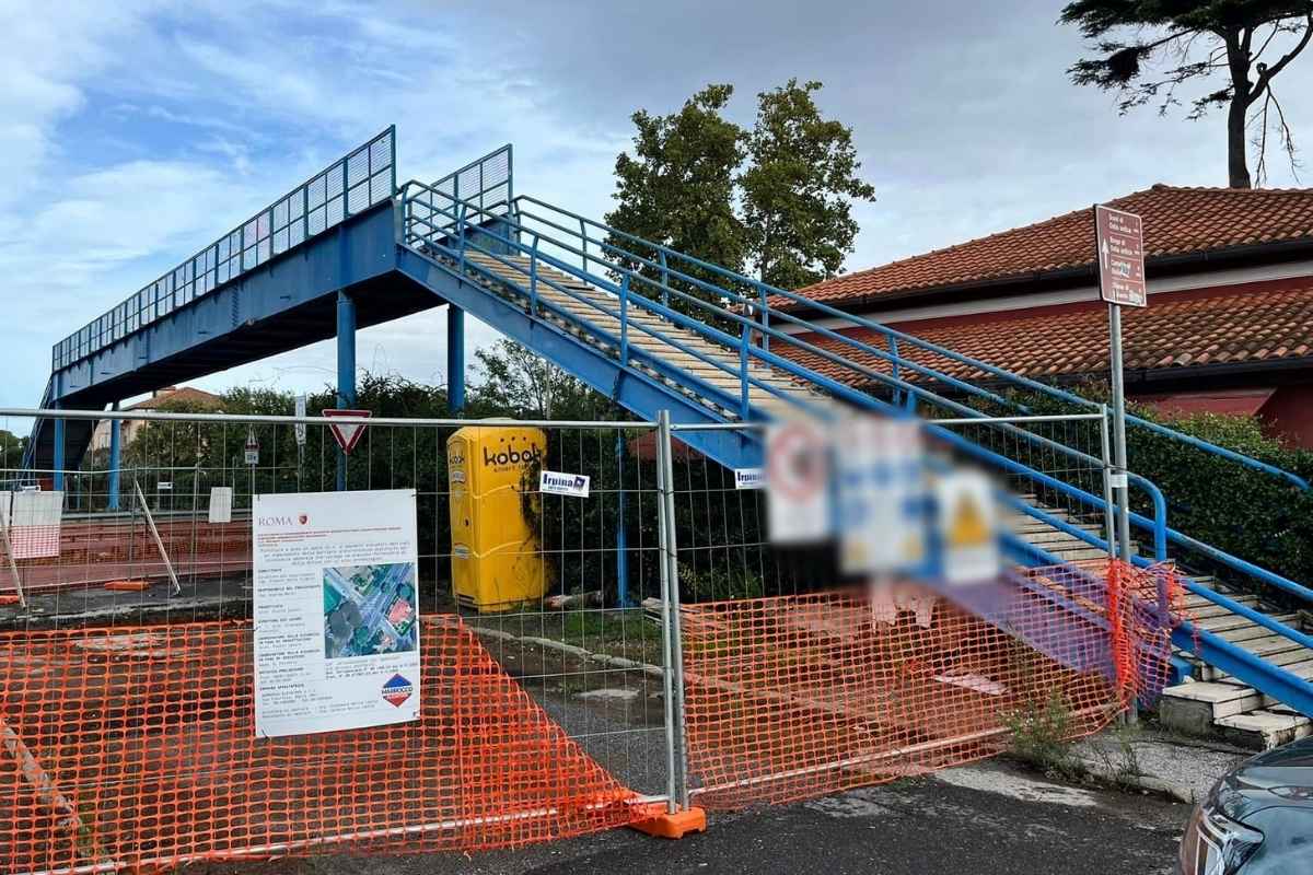 Foto del cantiere bloccato a Ostia Antica