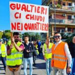 Fabrizio Montanini alla protesta contro il black point di Roma