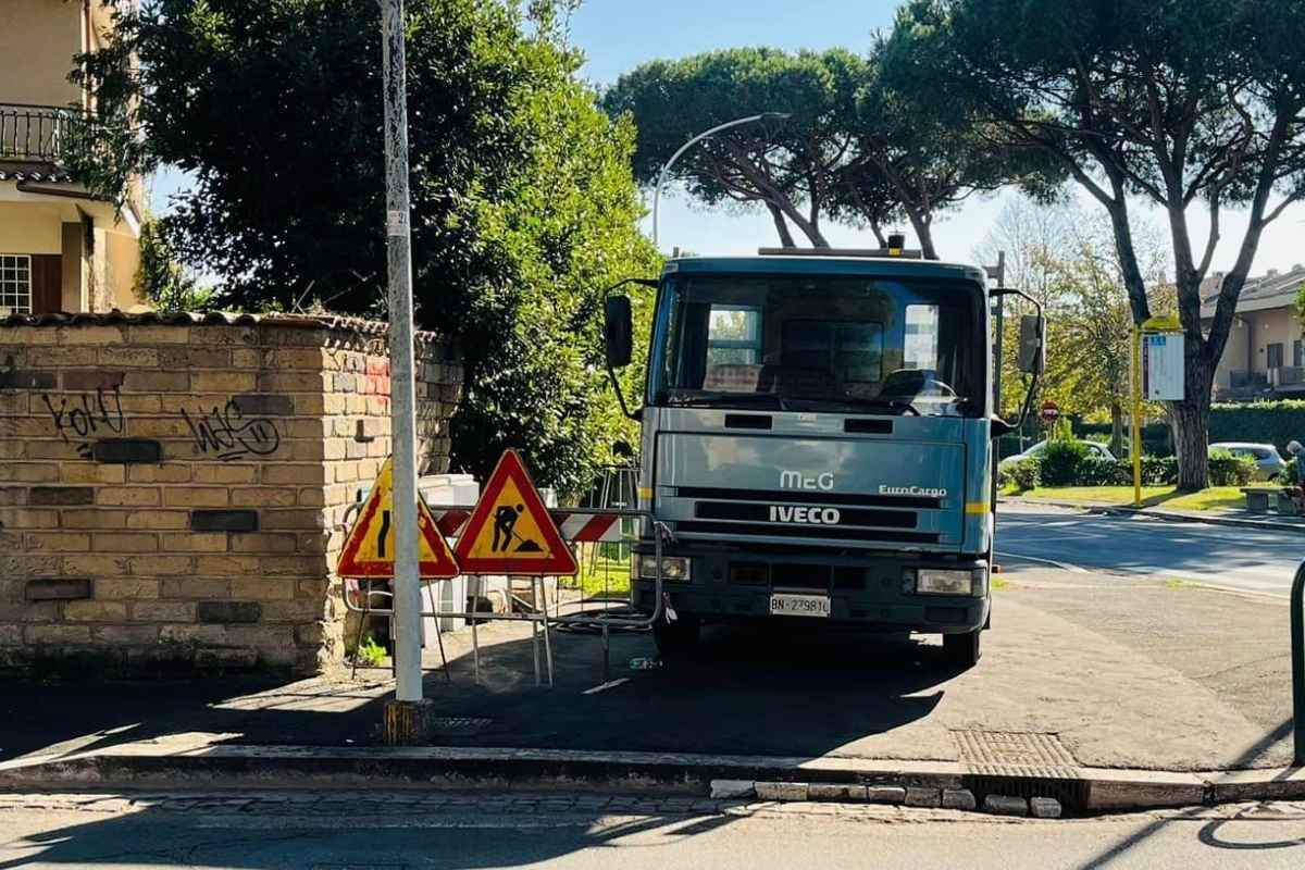 Foto del gruppo elettrogeno operativo all'Axa