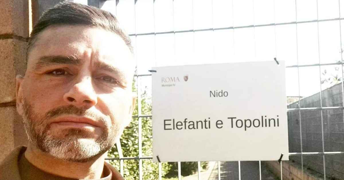 Fabrizio Montanini all'asilo nido "Elefanti e Topolini" di Monti Tiburtini