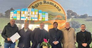 Foto dei relatori all'evento sull'Agro Romano