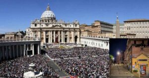 Foto della Garbatella e la Basilica di San Pietro