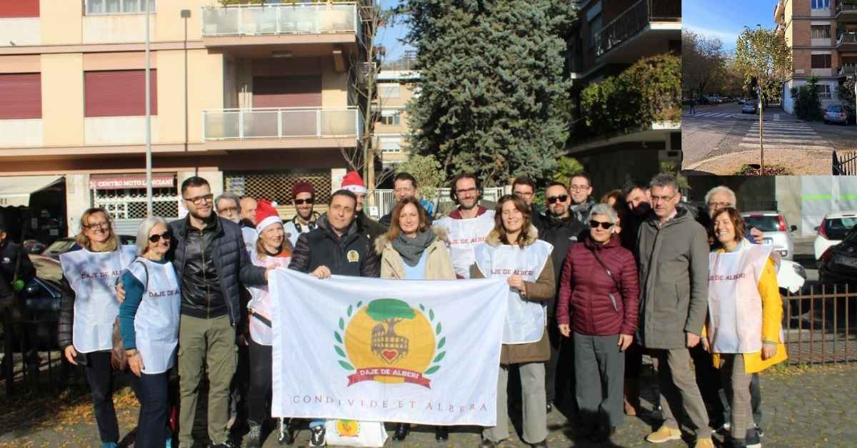 Foto di gruppo dell'Associazione Daje de Alberi, con Emanuele Gisci e Marco Dolfi