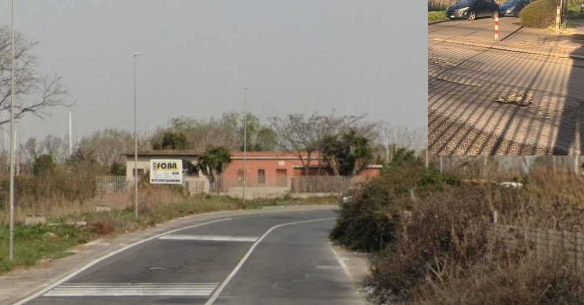 Buche su via Tancredi Chiaraluce a Ostia