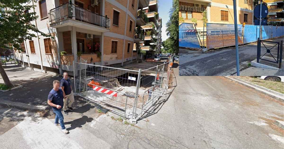 Cantiere ancora fermo a via Tito Omboni all'Ardeatino