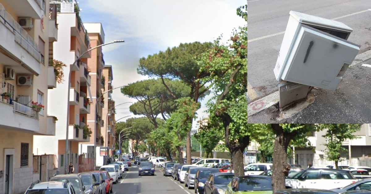 Cabina elettrica vandalizzata a via Giulio Aristide Sartorio