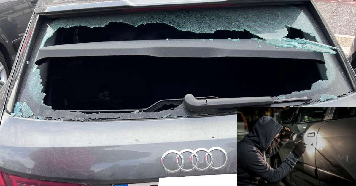 Audi vandalizzata su via Pietro Frattini